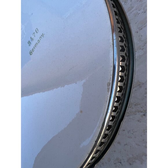 Vintage Delft Blue Windmill Scene Tray & 5 Coasters With Filigree Sides Marked G - Picture 12 of 16